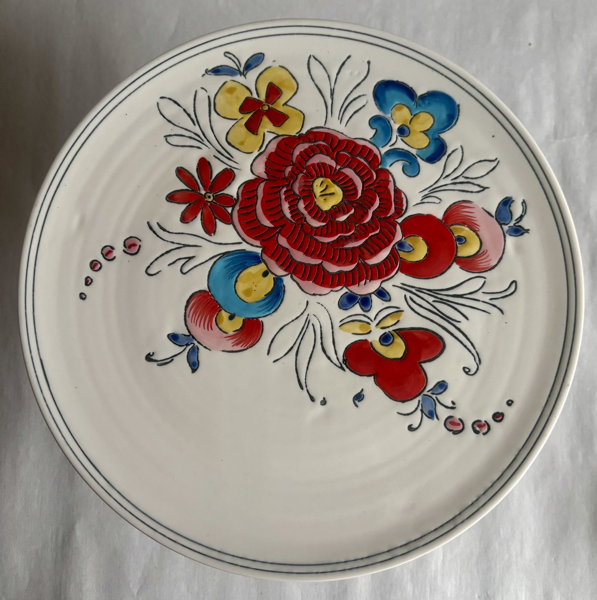 Reconstructed Molly Hatch Anthropologie Peony Cake Stand