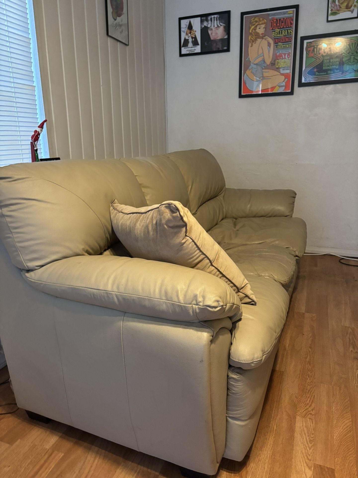 Genuine Leather Couch - Great Condition