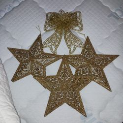 Golden Stars With A Bow