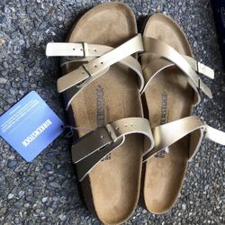 NEW Birkenstock Franca Gold Women Size 9 Narrow