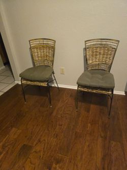 MCM Style Wicker Chairs