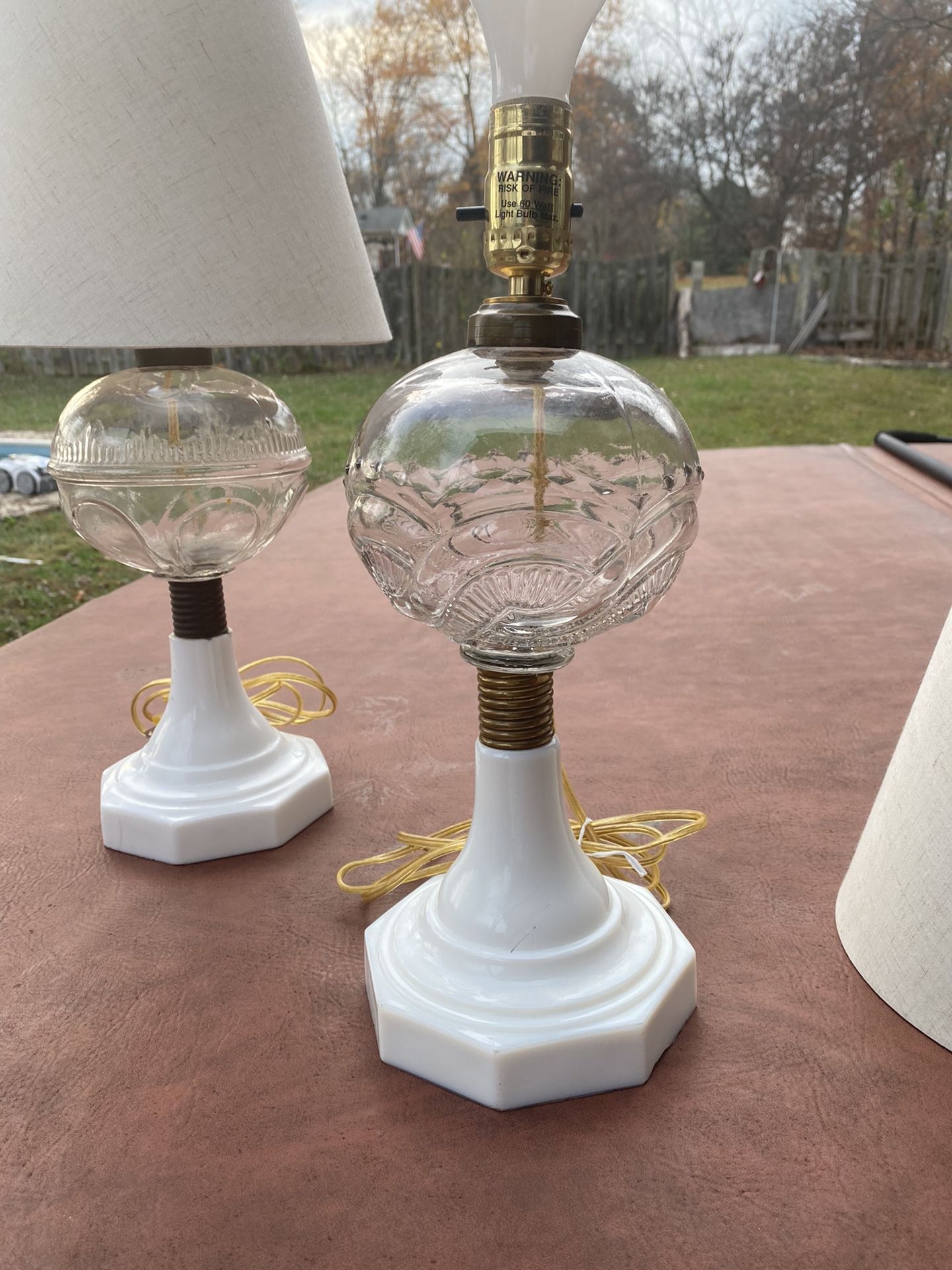 Atterbury Shelley Converted Vintage Oil Lamps