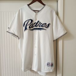 Vintage San Diego Padres Jake Peavy Men's Majestic Home Jersey Pre-owned XXL 