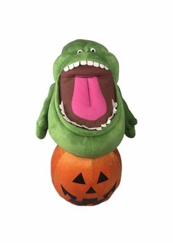 Ghostbusters Slimer On Pumpkin Plush Greeter Halloween 24in 2016 Gemmy