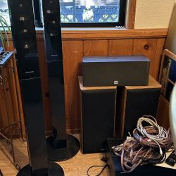 Denon AVR-1913 Dolby Digital DTS AV Receiver with speakers