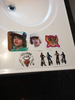 STRANGER THINGS stickers ( Comes With Your Choice Of Key Chain)