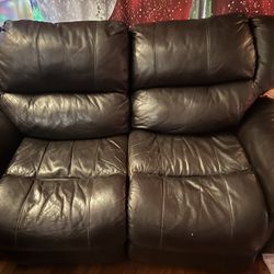 Brown reclining Leather Set 