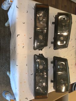 Smoked Headlight and running lights covers for 2003 Chevy Silverado 1500 LS