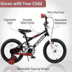 😀 20 Inch Kids Bicycle, Kids Bike for Ages 4-12 Years Old Boys, Rider Height 40-61 Inch, BMX Style Children Bike with Adjustable Handlebar and Sponge