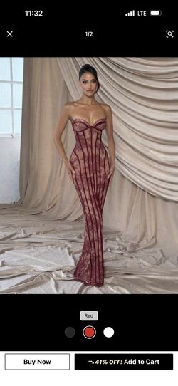Red Lace Dress Size Medium