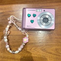 Used Rare Pink Samsung Digimax SL30 10.2 Megapixel Digital Camera With Sd Card