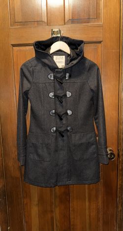 Billabong Black Trench Coat with Hood