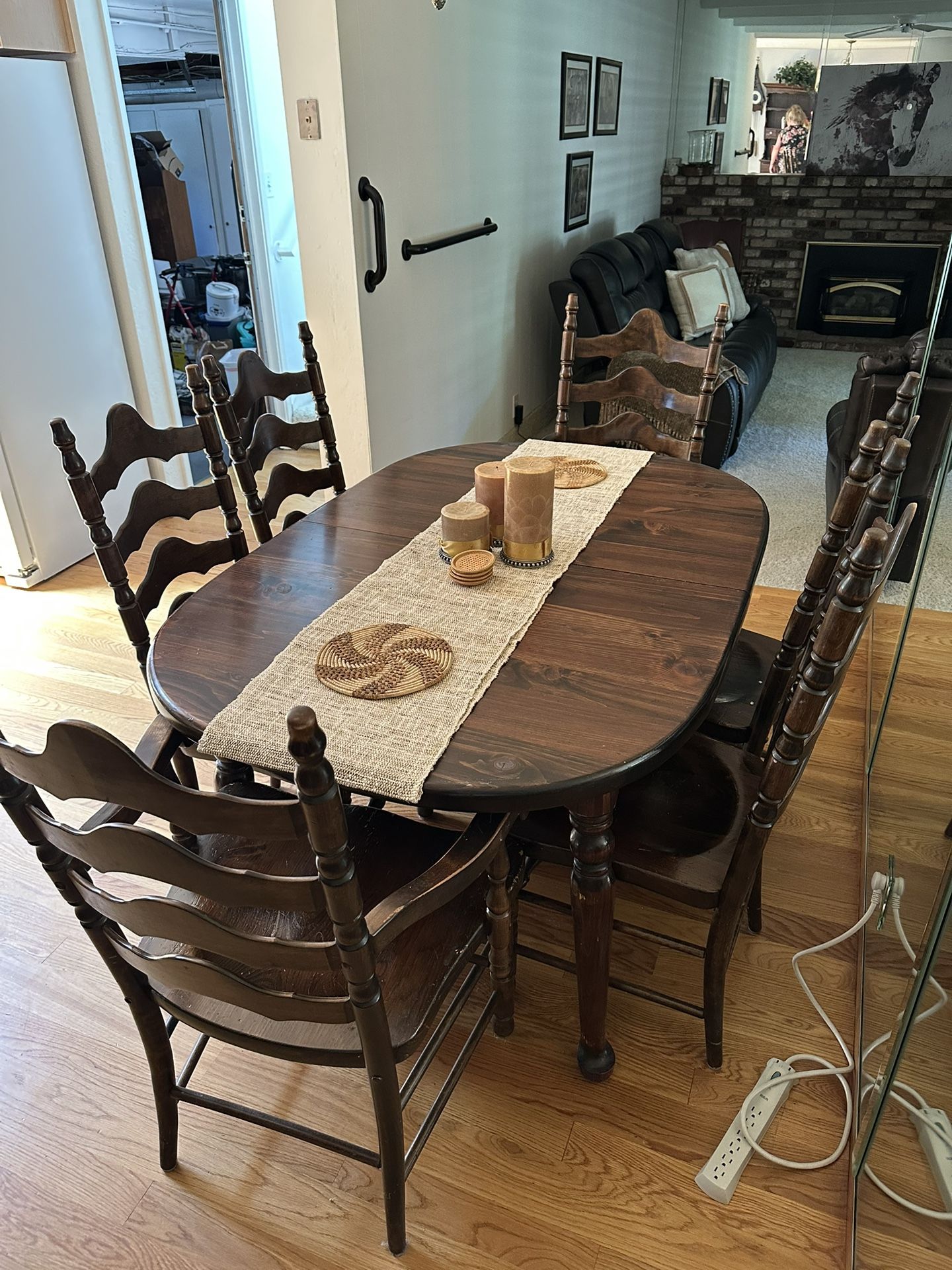 Kitchen Dining Table, Hutch, and Bar set