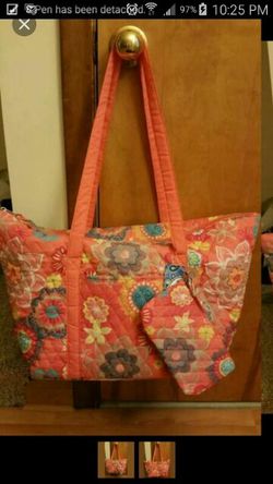 NEW NWT EAST COAST QUILTED LARGE TOTE BAG WITH THE BONUS WALLET