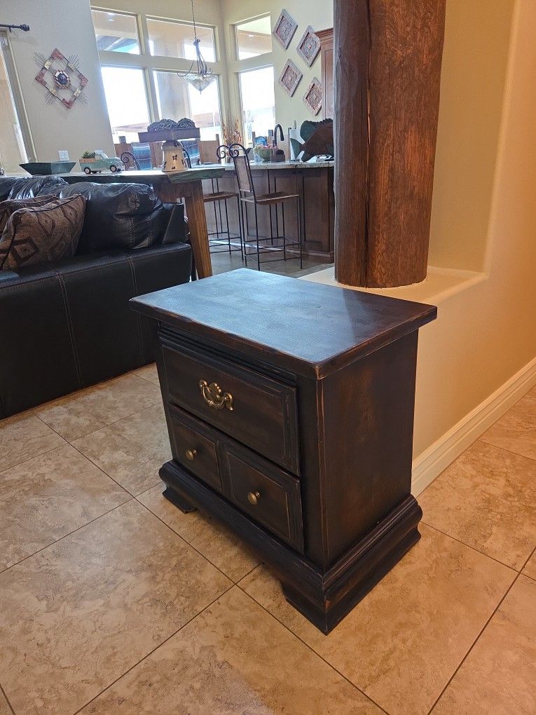 Rustic Patriot Blue Side Table