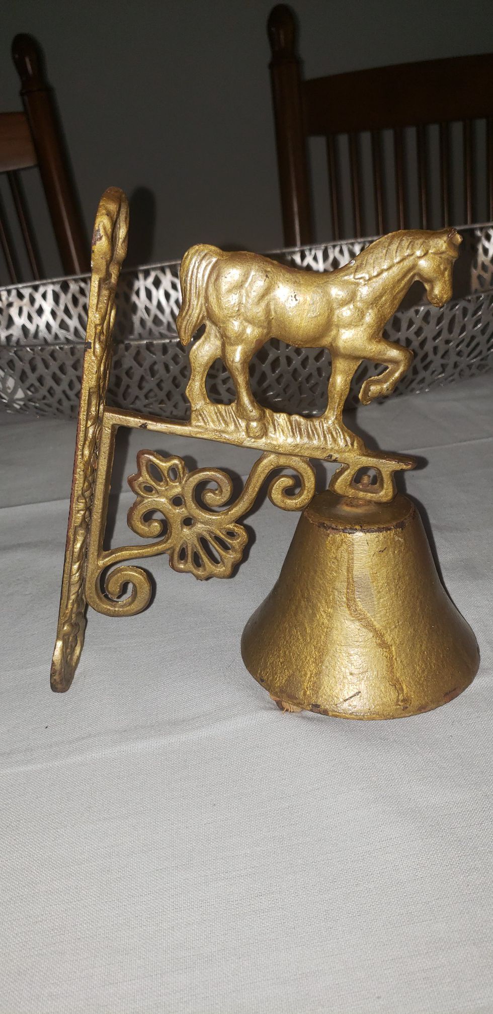 Vintage cast iron horse barn Bell