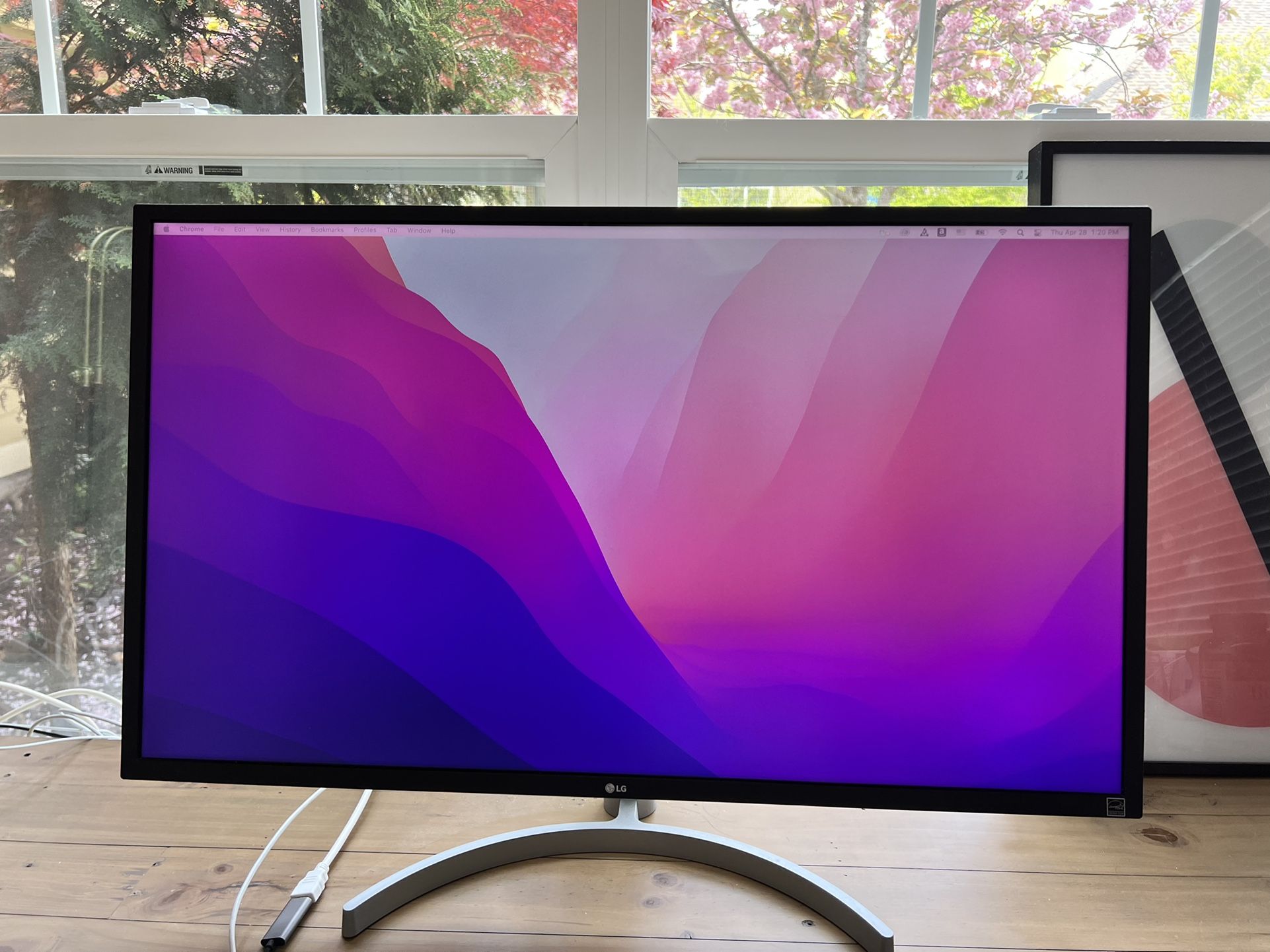 LG Monitor 32UK50T-W 32-Inch 4K UHD (3840 X 2160) with Radeon Freesync Technology and DCI-P3 95% Color Gamut, Silver
