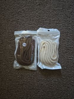 Braided Rope Cord Bundle – Brown and Cream