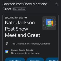 Nate Jackson (Stand Up Comedian) Meet And Greet Tickets 