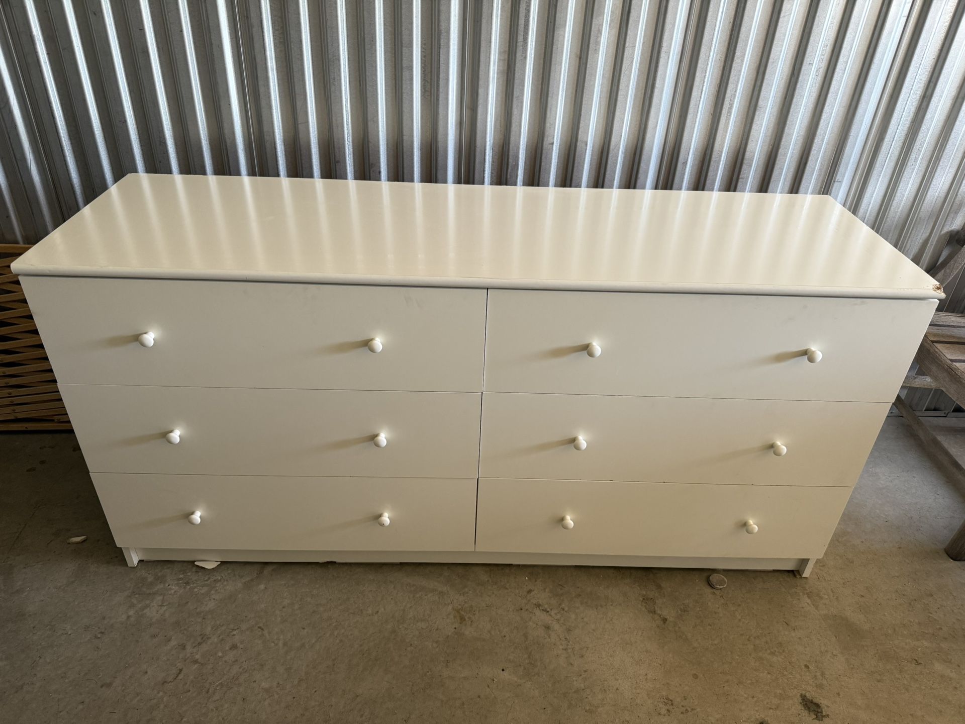 White 6 Drawer Dresser AFW 