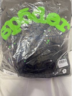 Grey and green 1:1 spider hoodie in men size small