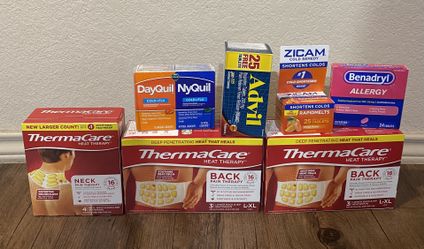 New Day/NyQuil,Advil, Zicam, Benadryl, Allegra And ThermaCare Patches 