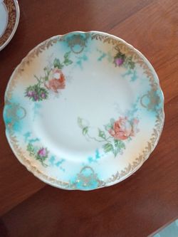 4 antique china plates