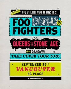 3 tickets to Foo Fighters and Queens of the Stone Age