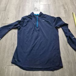 Nike DRI-FIT Long Sleeve 1/4 Zip Long Sleeve   404652-409 Mens L Large Blue A007
