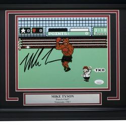 Mike Tyson Signed Framed 8x10 Punch Out Photo With JSA