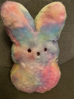 Peeps Rainbow Tie-Dye Bunny Plush 17”