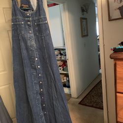 Denim Dress Pre Washed  Very Nice Wide Button 