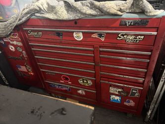 Snap-on tool box with tools