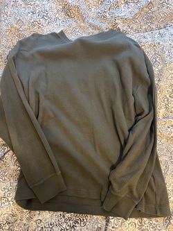 Green Abercrombie and Fitch Waffle LS