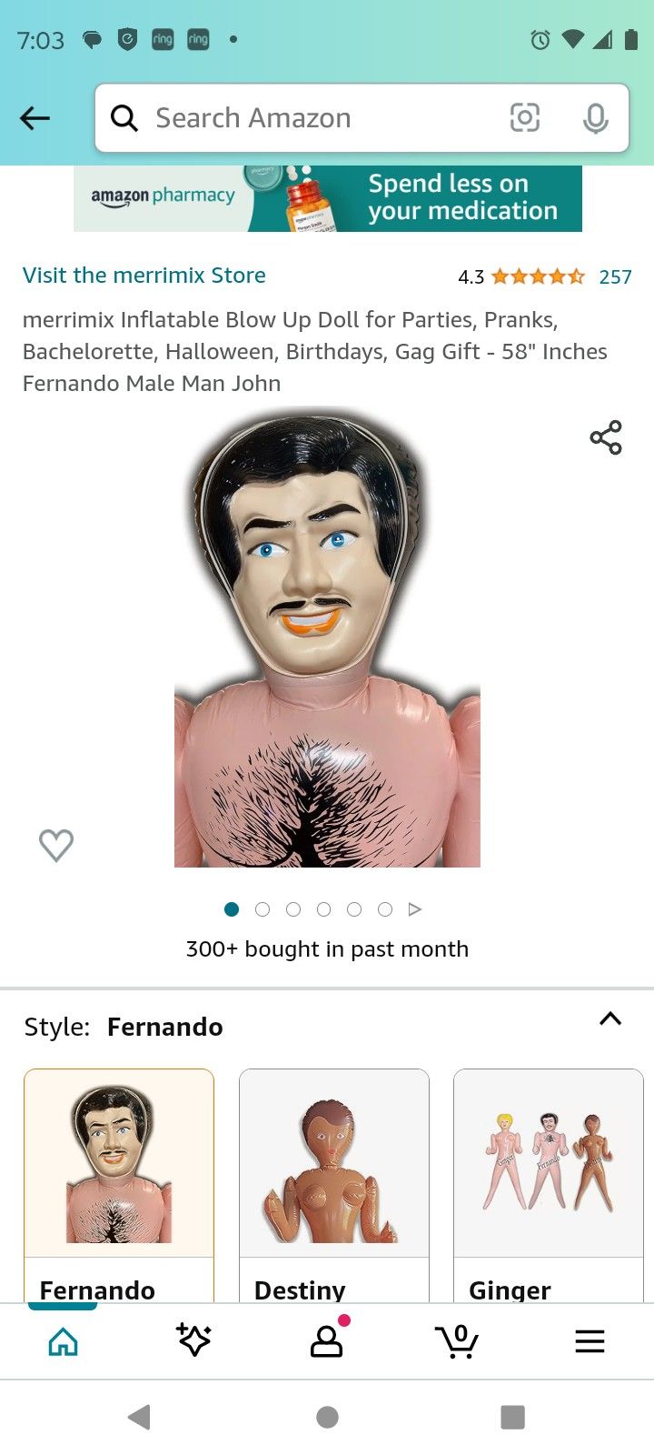 Fernando Blow Up Prank Doll