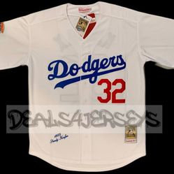Sandie Koufax LA Dodgers MLB Jersey Size Large