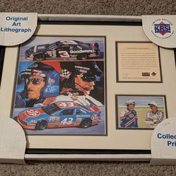 1996 Nascar Krsl #4720 Richard Petty & Dale Earnhardt Sr Framed Lithograph New