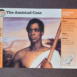 1995 Grolier The Amistad Case Cinque History Large Over-sized Card Collectible Vintage