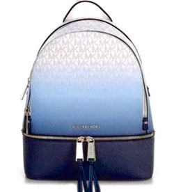NEW Michael Kors Navy Blue Ombre Medium Backpack