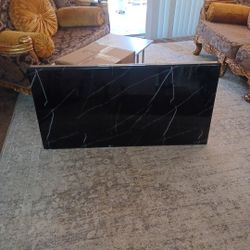 luxuri silver coffee table   black  and silver