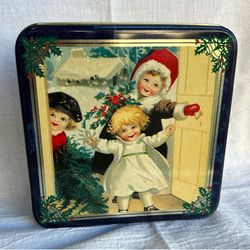 vintage holiday tin