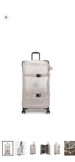 NWT Kipling Spontaneous Large Metallic Rolling Luggage Metallic Glow