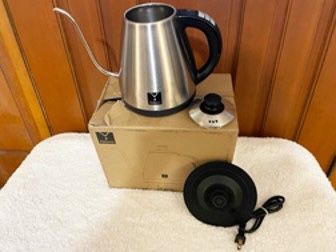 New, Firm, Electric Gooseneck Pour Over Coffee Kettle with Kettle & Coffee Dripper