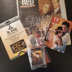 The X-Files Lot — TV Guide Special + Collectible Phone Card + Trading Cards & Promo Ephemera