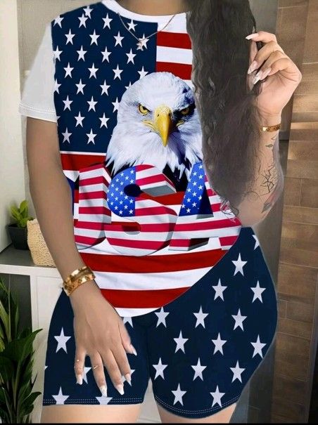 WOMEN'S PATRIOTIC OUTFIT SET SMALL