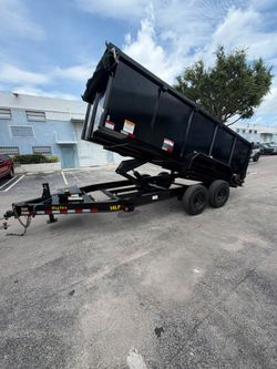 Dump Trailer 7x16 "2016" garage keep always, 💯 functional,clean documentation in hand ✋️ READ DESCRIPTION FIRST, LEA PRIMERO.