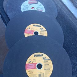 2  DEWALT 14" Metal Cutting Wheels