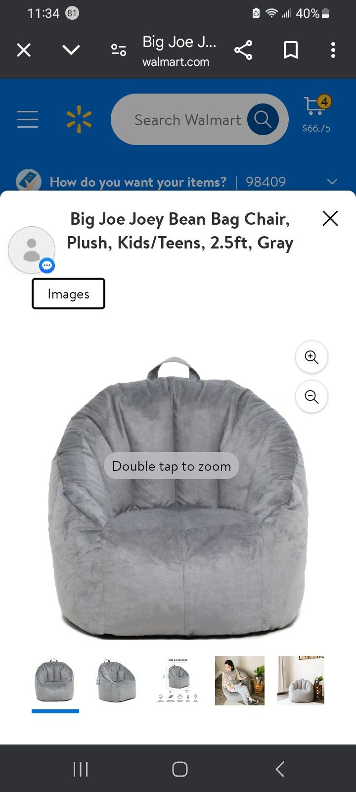 2 Bean Bag Chairs