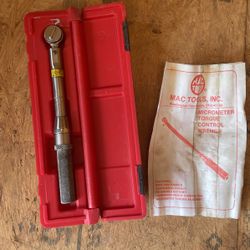 Mac Tools Micrometer Torque Control Wrench 