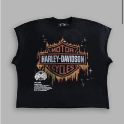 DARC SPORT X HARLEY DAVIDSON MID LENGTH CUT OFF SHIRT 